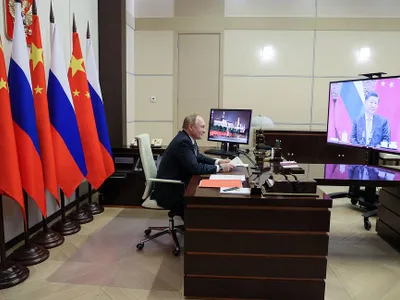 Putin și Xi au pozat în „front unit” online pe fondul tensiunilor în creștere cu SUA/foto: tass