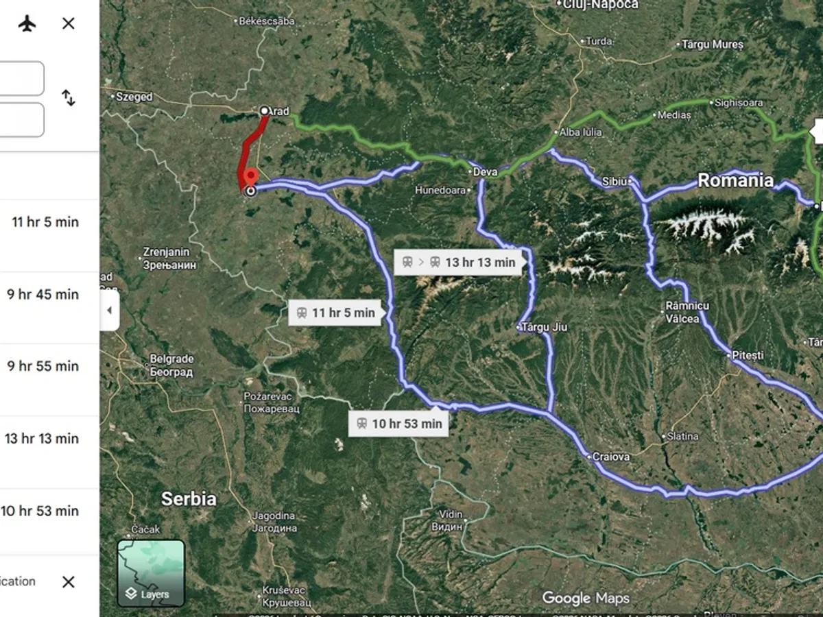 Tren București - Timișoara - Foto: Google Maps