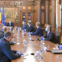 Oamenii de afaceri la întâlnirea cu președintele României