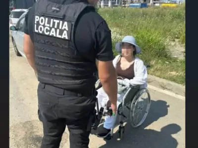 „O sesizare de cerșetorie în București a dus direct la un BMW X5”. Ce a descoperit Poliția Locală lângă o tânără în scaun cu rotile