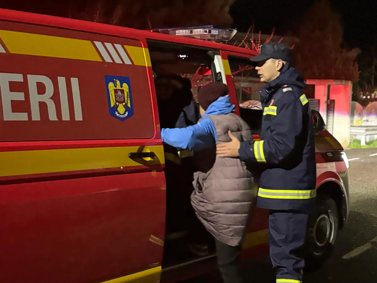 Evacuare în Vrancea - Foto: IGSU