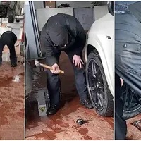 Schimbarea anvelopelor unui mercedes - Foto: StirideSuceava