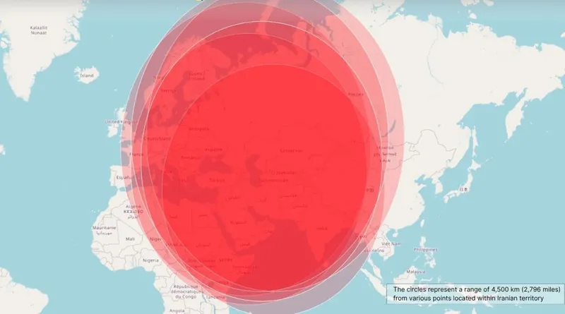 Raza rachetă Iran - Foto: ItaMilRadar