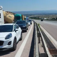 Lucrări la intrarea în Salonic. / Foto: Forum Halkidiki, Facebook
