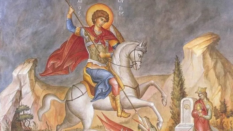 Icoana cu sfântul Gheorghe FOTO: ARhivă
