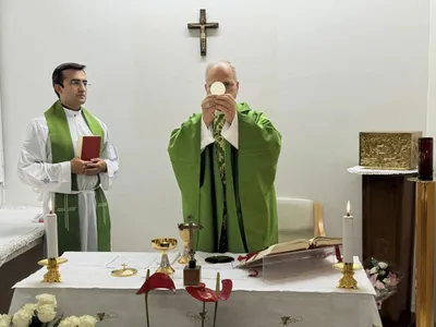Papa Leon la Liturghia din spital - Foto: Profimedia Images