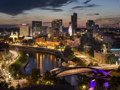 Podul Regele Mindaugas, peste râul Neris, din Vilnius, în apropiere de frontiera Lituaniei cu Belarus - Foto: Profimedia Images (Imagine cu caracter ilustrativ)