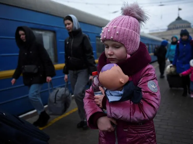 Jumătate din copiii ucraineni au fost strămutați de la începutul invaziei rusești, potrivit UNICEF/FOTO: Reuters