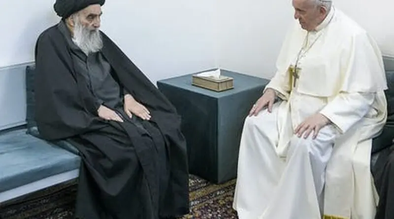 Papa Francisc și ayatolahul Al-Sistani/Foto: arabnews