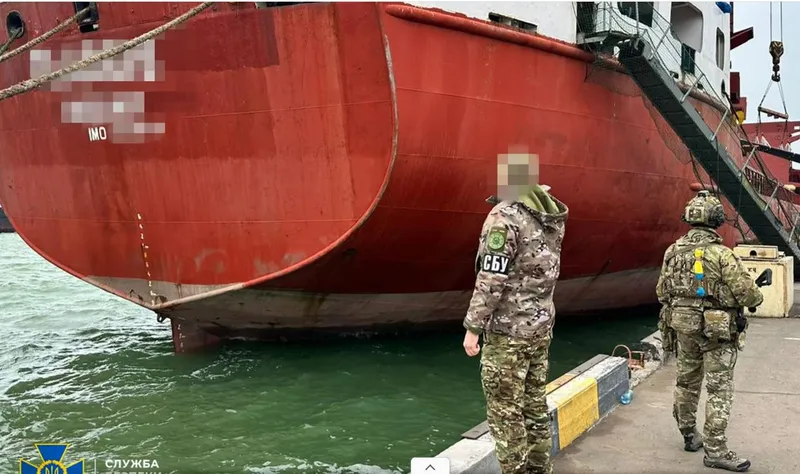 Ucraina a reținut o navă a Rusiei în Odesa - Foto: SSU