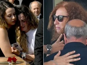 FOTO | Mama lui Jota, devastată la înmormântarea celor doi copii ai săi! Soția fotbalistului a plâns în hohote lângă sicriul alesului ei