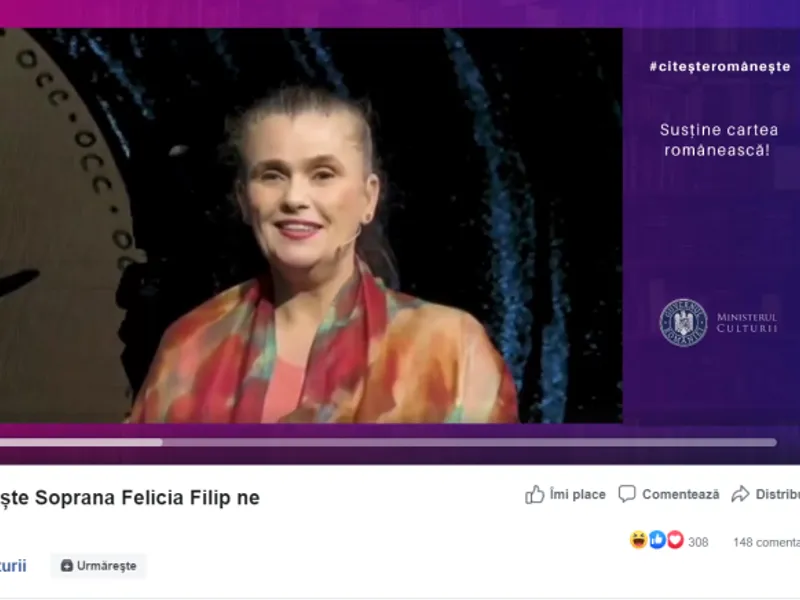 Felicia Filip îndeamnă la lectură, clip devenit viral