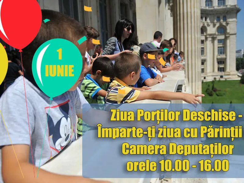 Porți deschise pentru copii la Camera Deputaților. Foto: Camera Deputaților/Facebook