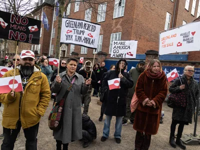 Protest în Groenlanda - Foto: Profimedia Images