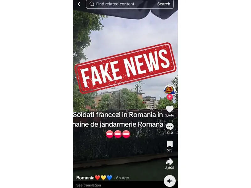 Avertisment MApN. Dezinformare pe TikTok, cu privire la militarii francezi din România - Foto: News.ro