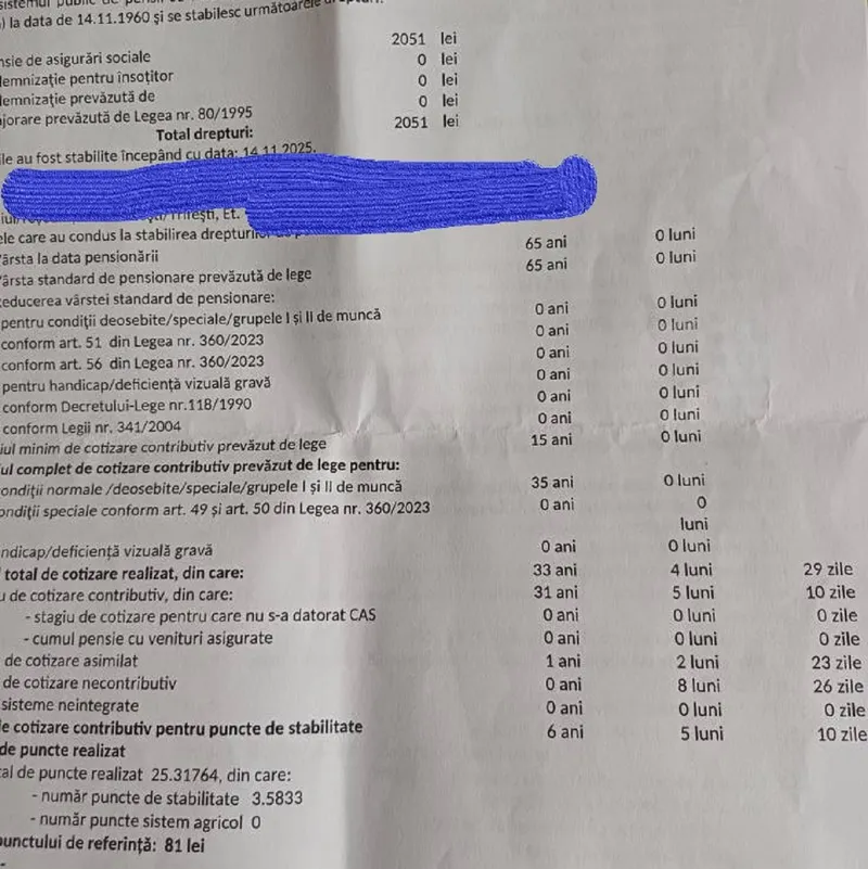 Decizie de pensionare - Foto: Casa de Pensii