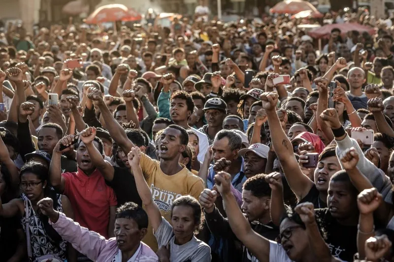 Protest antiguvernamental în Antananarivo, capitalaa Madagascarului - Foto: Profimedia Images