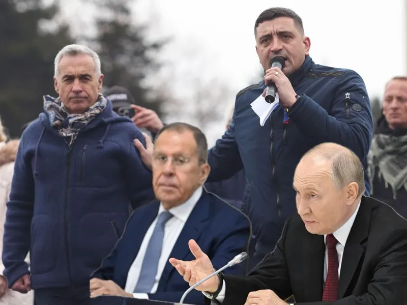 Călin Georgescu, George Simion, Serghei Lavrov și Putin - Foto: Profimedia Images