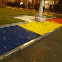 Pietriș tricolor pe strada Lujerului. FOTO: Newsweek România