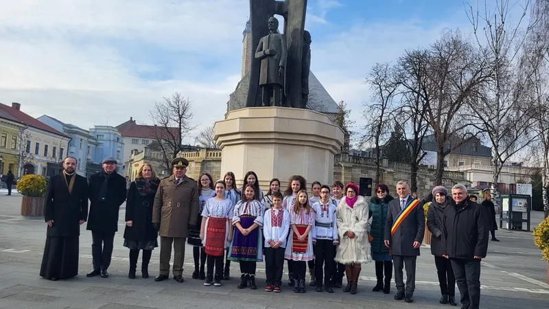 Oficialii din Dej zâmbesc satisfăcuți de Ziua Unirii Principatelor - Foto: Facebook/Cotan Morar