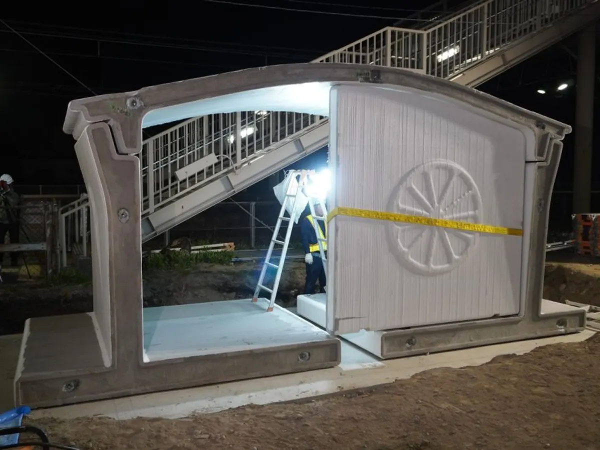 Autoritatea feroviară japoneză construieşte o staţie de tren cu o imprimantă 3D - Foto: Profimedia Images