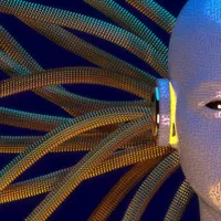 Concept AI cloud cu cap robotic conectat - Foto: Magnific/Freepik