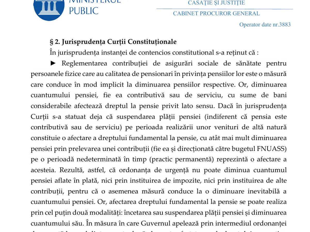 Procrorul general despre CASS la pensie - Foto: Arhiva