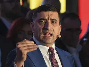 George Simion, discurs, după aflarea exit-poll-urilor - Foto: INQUAM PHOTOS/Codrin Unici