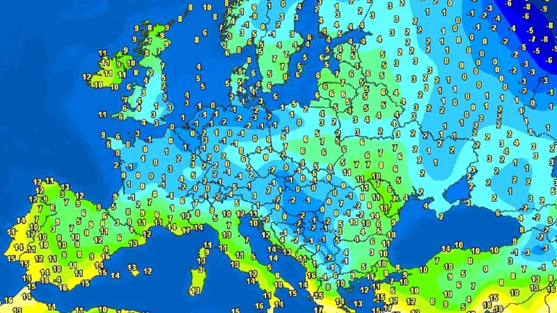 VREMEA În România s-a produs, azi, un fenomen METEO unic în Europa. Prăbușire de 15 grade HARTA - Foto: Severe Weather