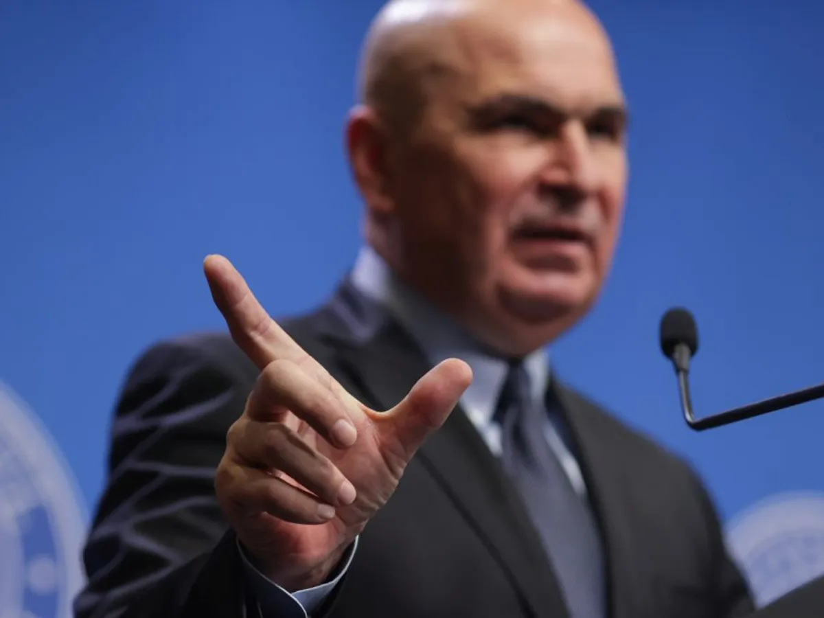 Premierul Ilie Bolojan, în conferinţă de presă - Foto: INQUAM PHOTOS/George Călin