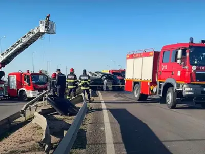 Un șofer de 42 de ani s-a înfipt cu un „tanc” Audi Q8 într-o glisieră de pe DN1. A murit pe loc - Foto: Facebook/Info Trafic 24