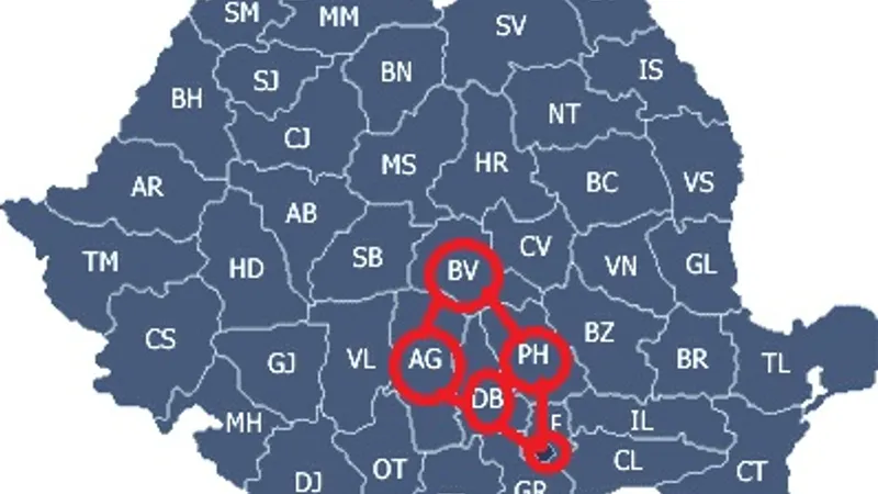 Bucureștiul, împreună cu Argeș, Dâmbovița, Prahova și Brașov au cele mai multe cazuri noi de infectare cu coronavirus.