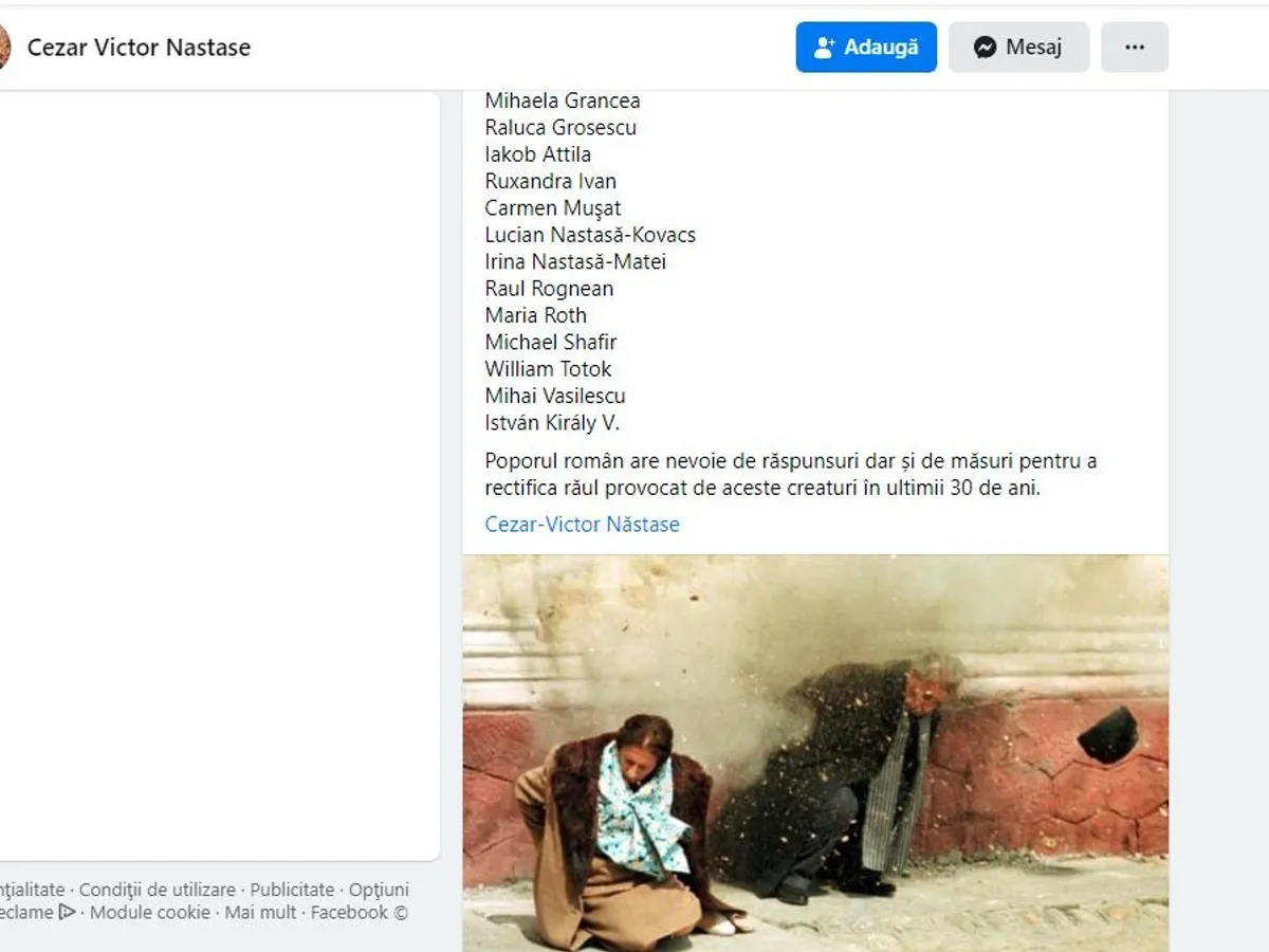 Postarea simpatizantului AUR care îndeamnă la omorârea intelectualilor. Sursa: Facebook