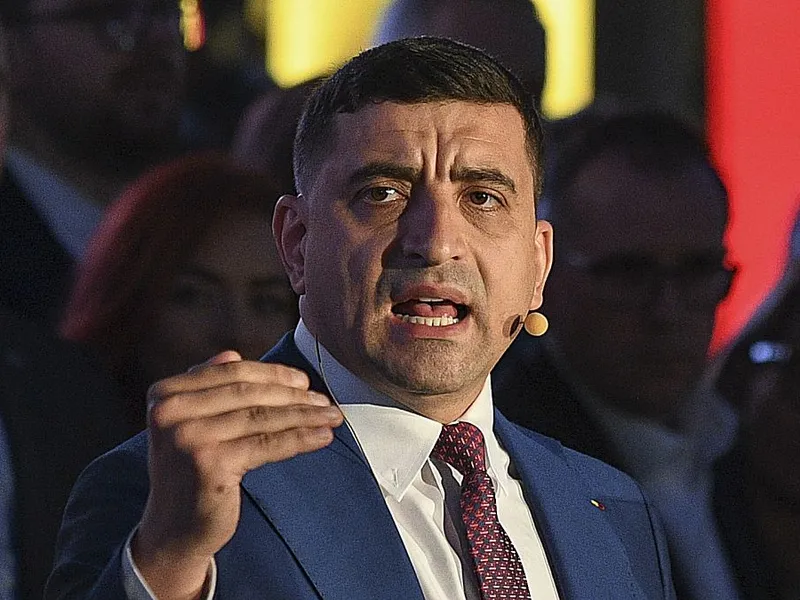 George Simion, discurs, după aflarea exit-poll-urilor - Foto: INQUAM PHOTOS/Codrin Unici