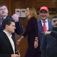 Imaginea momentului: Nicușor Dan caută o ieșire elegantă. Simion nu intră în turul 2. Finală clasică Foto: colaj INQUAM Photos