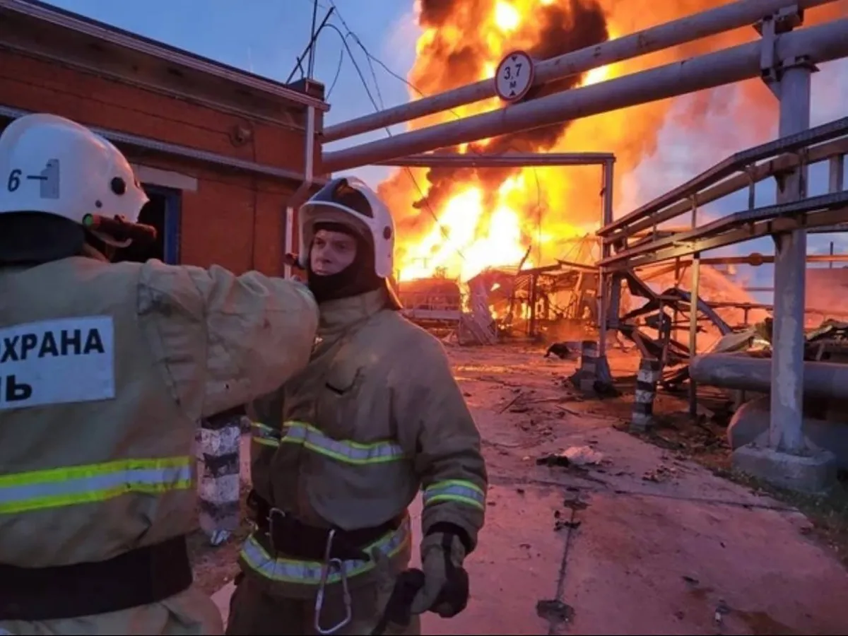 Ucraina a distrus depozitul de petrol din portul Temriuk - Foto: Profimedia Images