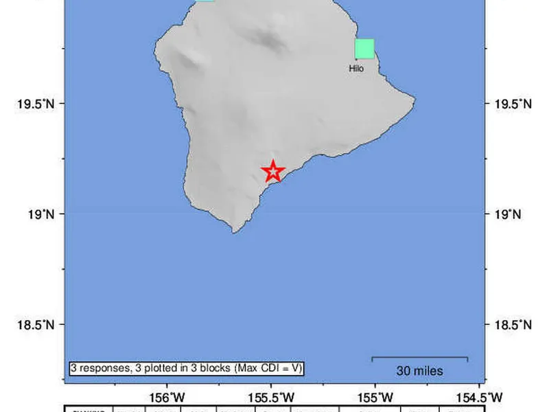 Cutremur puternic, de 5,7 grade pe scara Richter, în Hawaii - Foto: earthquake.usgs.gov