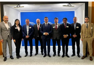 Delegația CCIR a participat astăzi la o întâlnire de lucru cu Victor Negrescu, vicepreședintele Parlamentului European Foto: CCIR