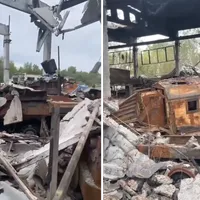 HIMARS lovește din nou. O bază rusească din Harkov a fost nimicită de rachetele ucrainene - FOTO: Twitter/MrFukkew