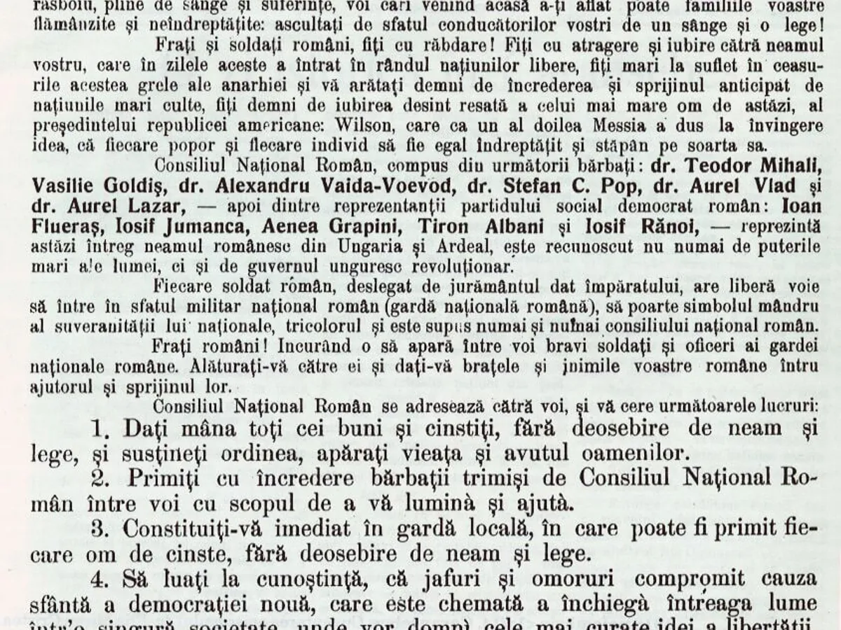 Unirea Transilvaniei cu România. Sursa: Arhivele Diplomatice ale MAE .