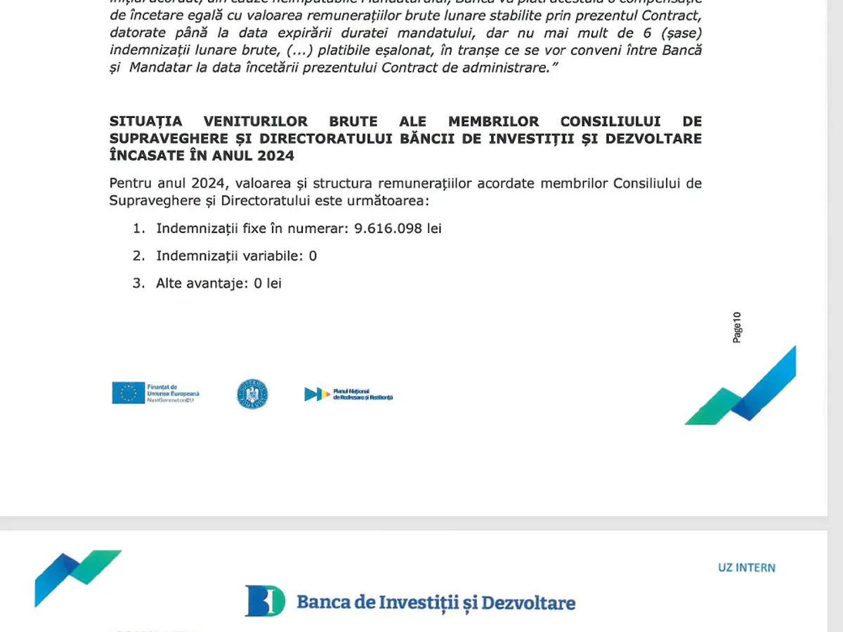Salariile Directorilor de la Banca de Investiții - Foto: BID