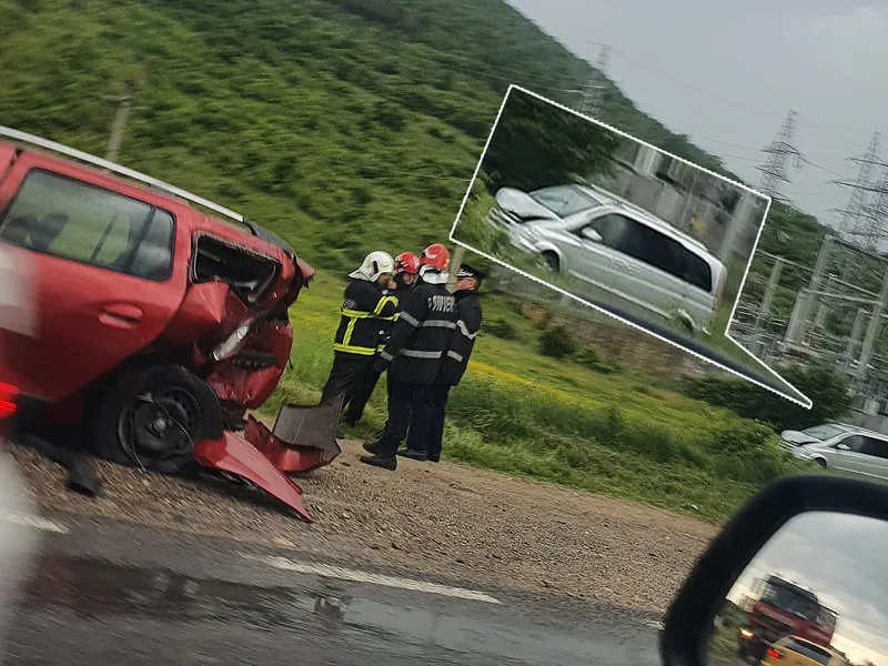 Opt victime au fost înregistrate în urma unui accident rutier de pe DN 10 Foto: Infotrafic Buzau