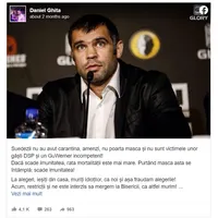 Daniel Ghiță a șters această postare de pe contul său de Facebook Foto: Digi24