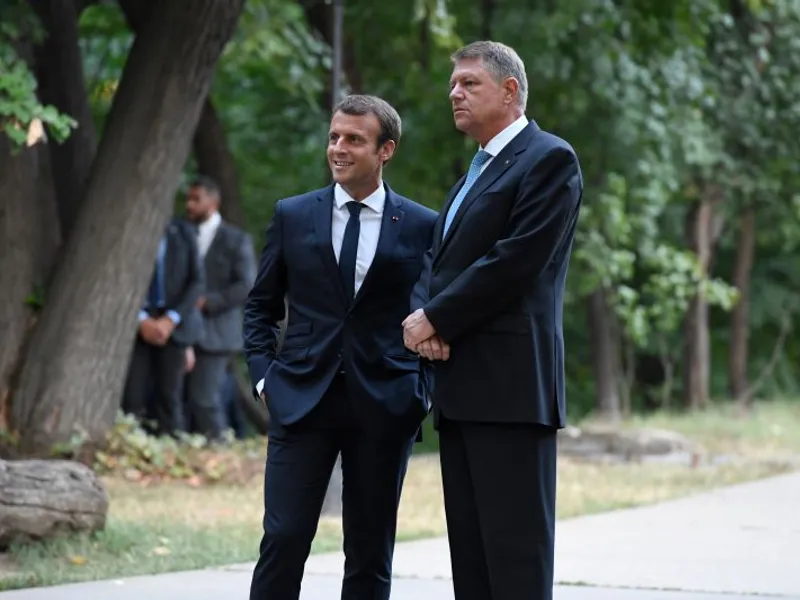 Klaus Iohannis şi Emmanuel Macronau au programate convorbiri oficiale la Palatul Élysée. Foto arhivă, AFP