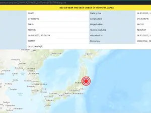 Cutremurul din Japonia a avut o magnitudine de 5.8/ FOTO: captură infp.ro