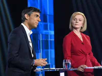 Rishi Sunak și Liz Truss/foto: profimedia