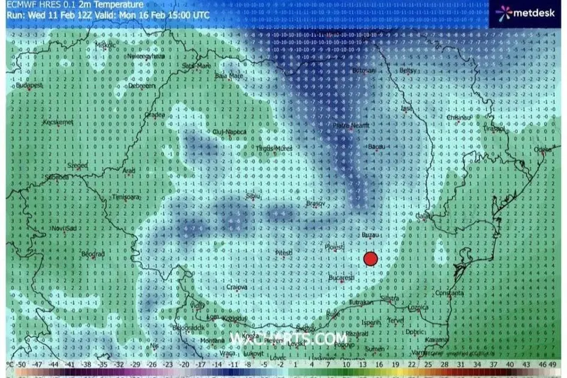 Meteo Foto: captură Metdesk