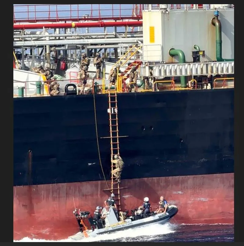 Uniunea Europeană a arestat o navă din flota fantomă a lui Putin. Exporta petrol de la Marea Neagră - Foto: x.com/kajakallas
