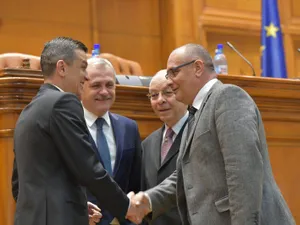 Baisanu alături de Sorin Grindeanu, Liviu Dragnea și Nicolae Vacaroiu. Facebook