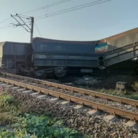 9 vagoane ale unui tren CFR plin cu cărbune au deraiat. / Foto: cronicaolteniei.ro